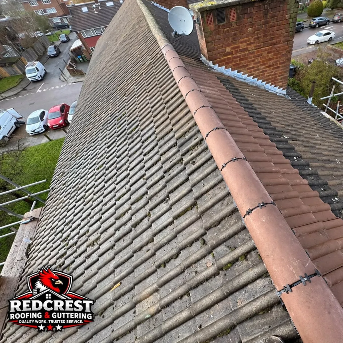 Finished tiled roof