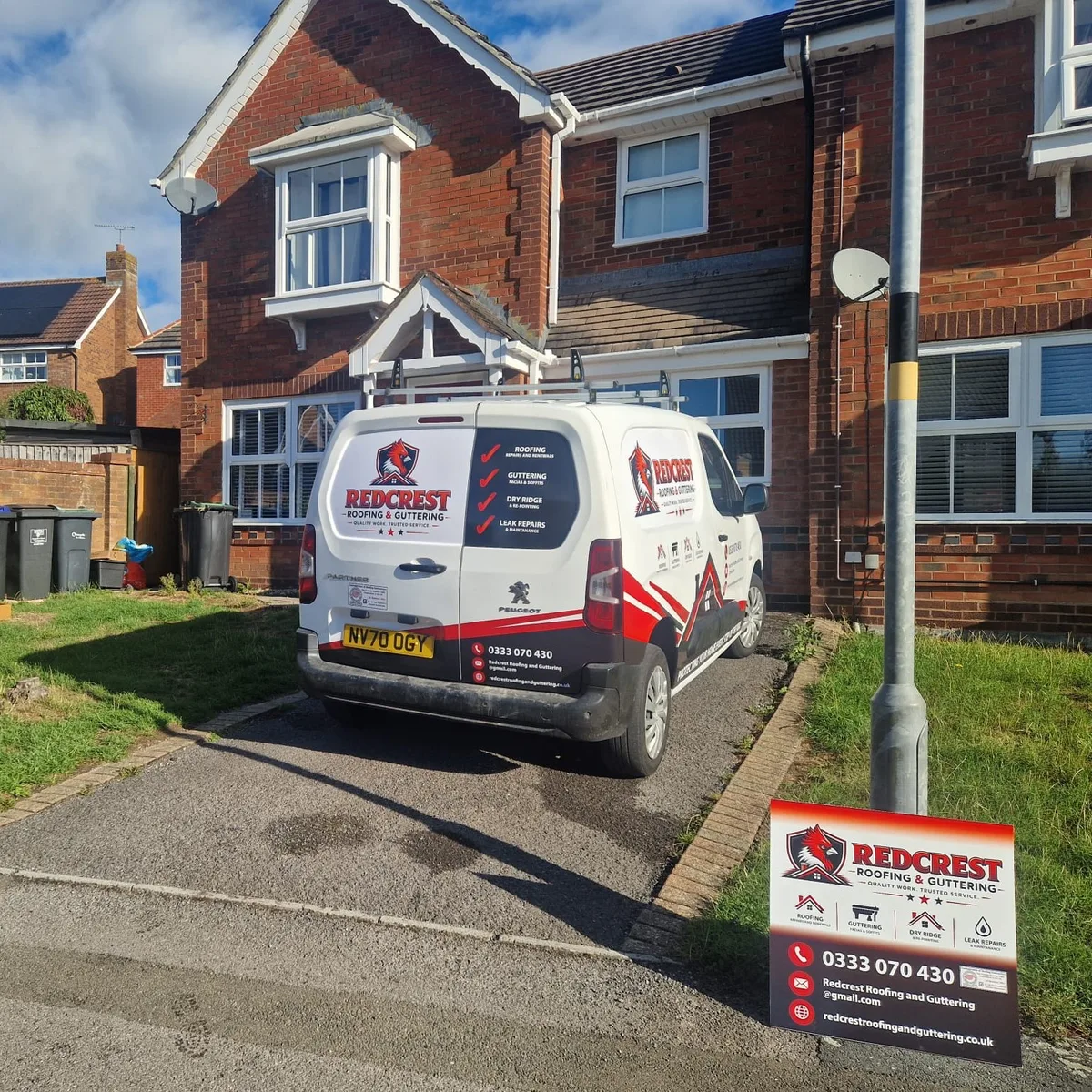 Redcrest van on site