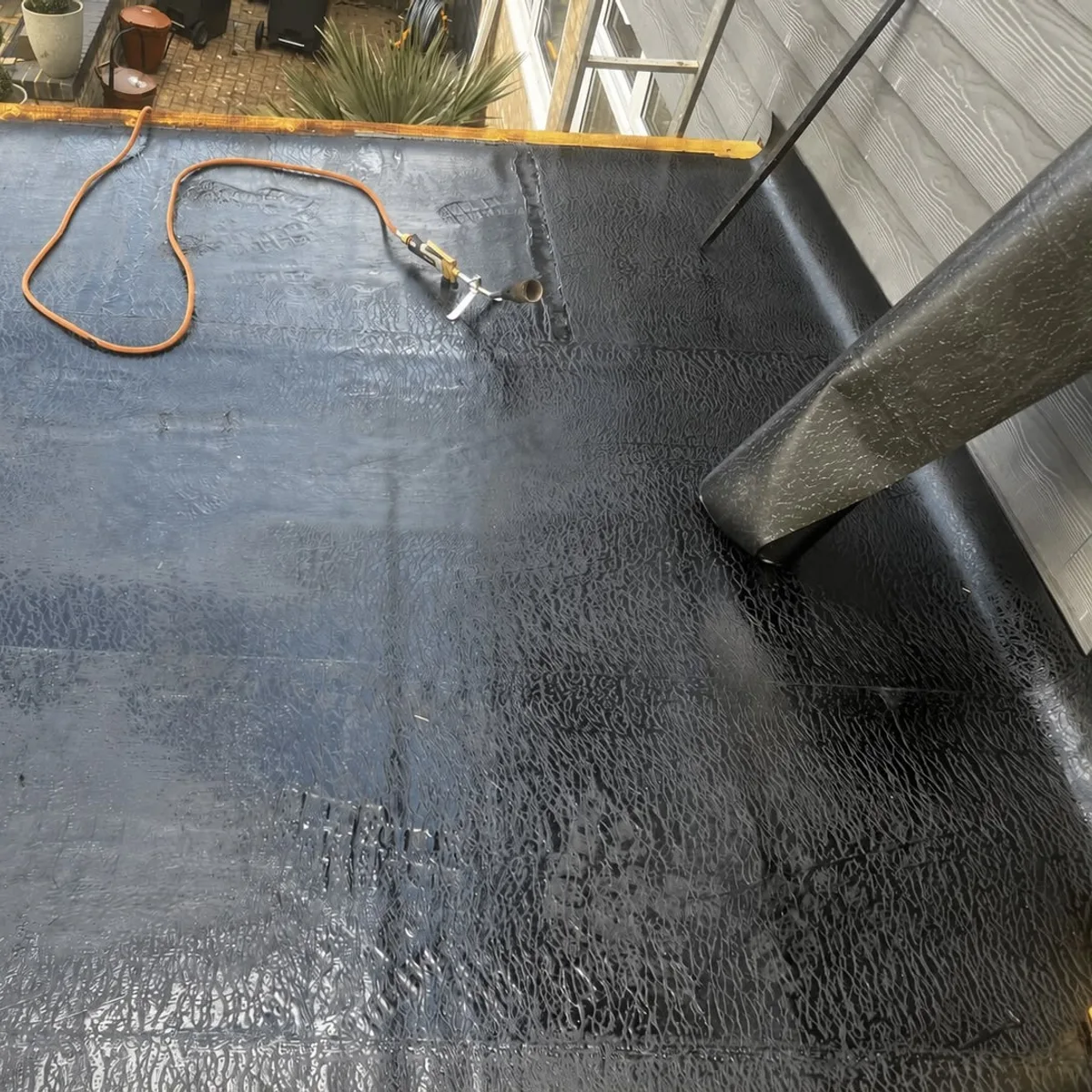 Fibreglass flat roof