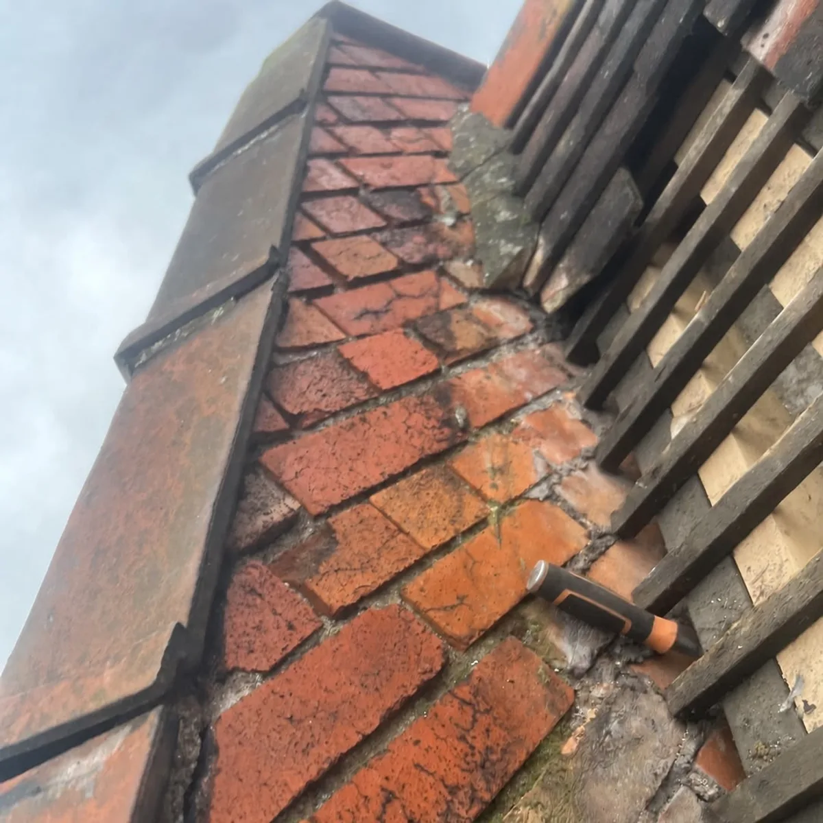 Tiled roof valley