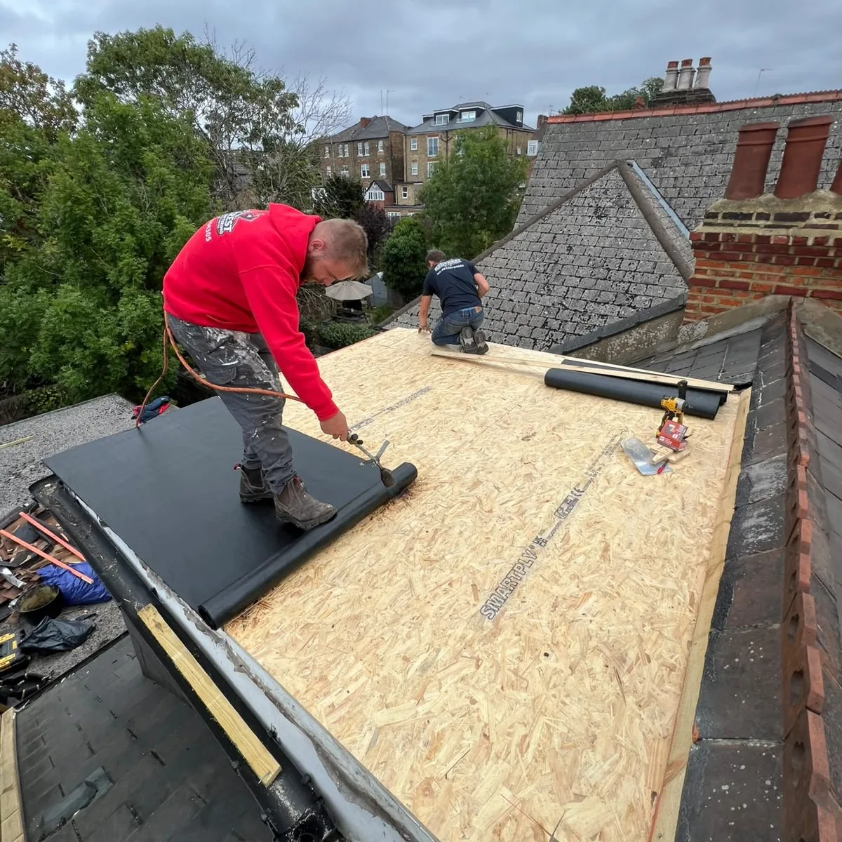 Boarding a new roof