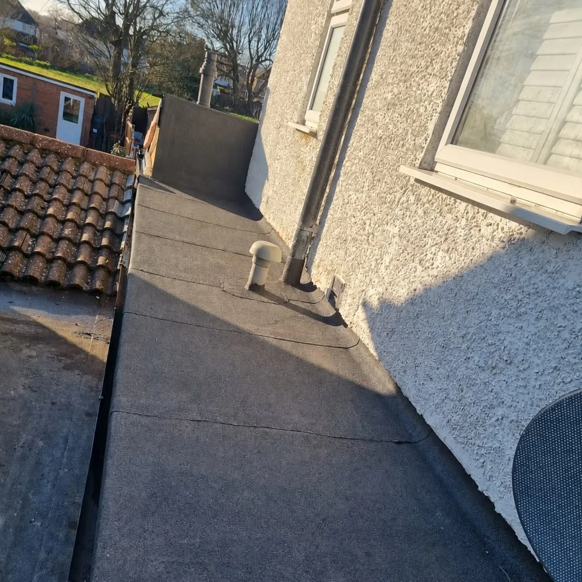 Rubber flat roof