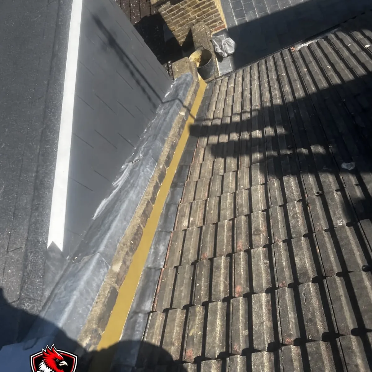 Slate roof and lead