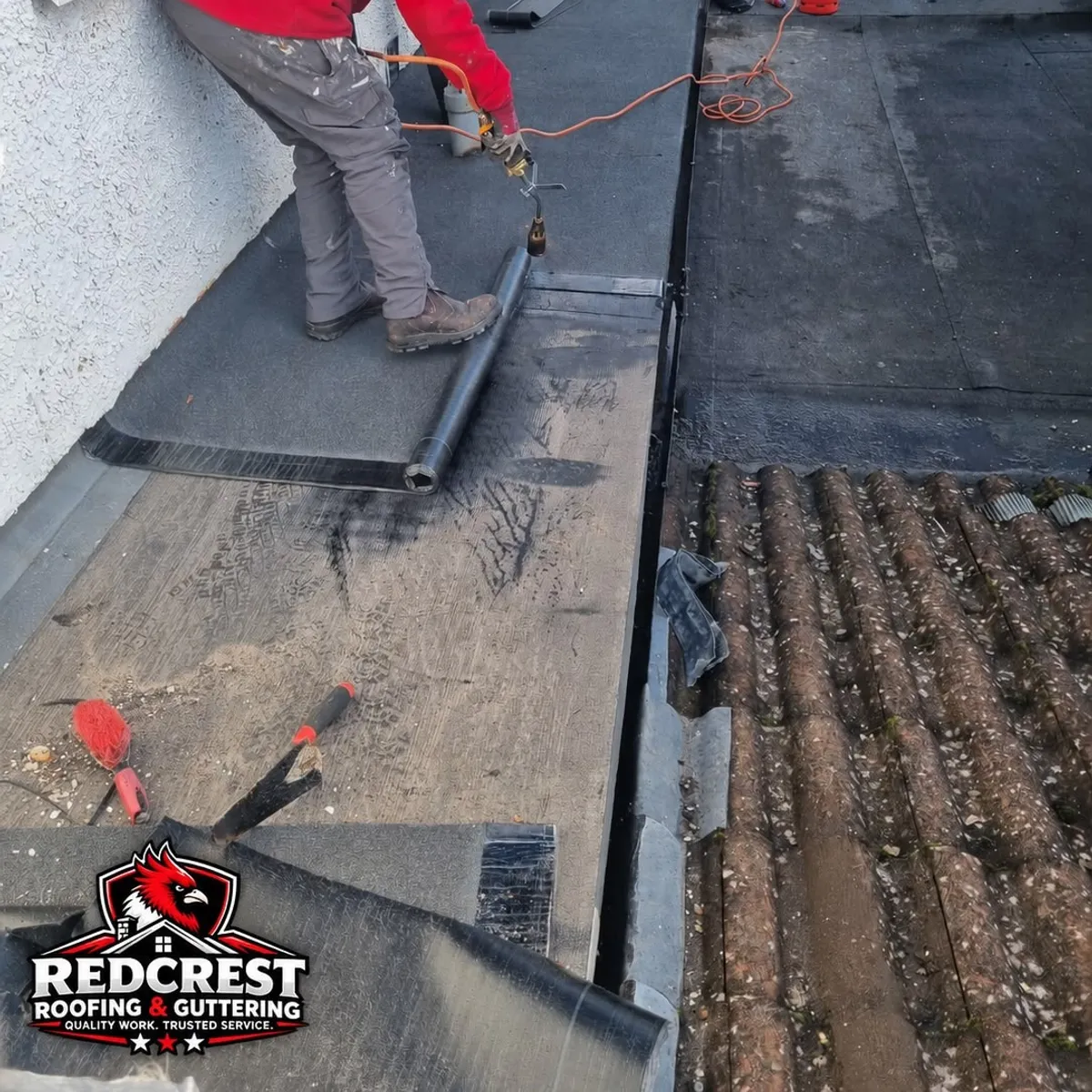 Felt Roofing work by Redcrest